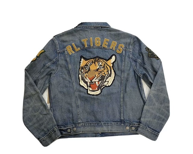 Polo Ralph Lauren RL Tiger 1967 NY Football Varsity Team Jean Jacket 2xl XXL for sale online | eBay