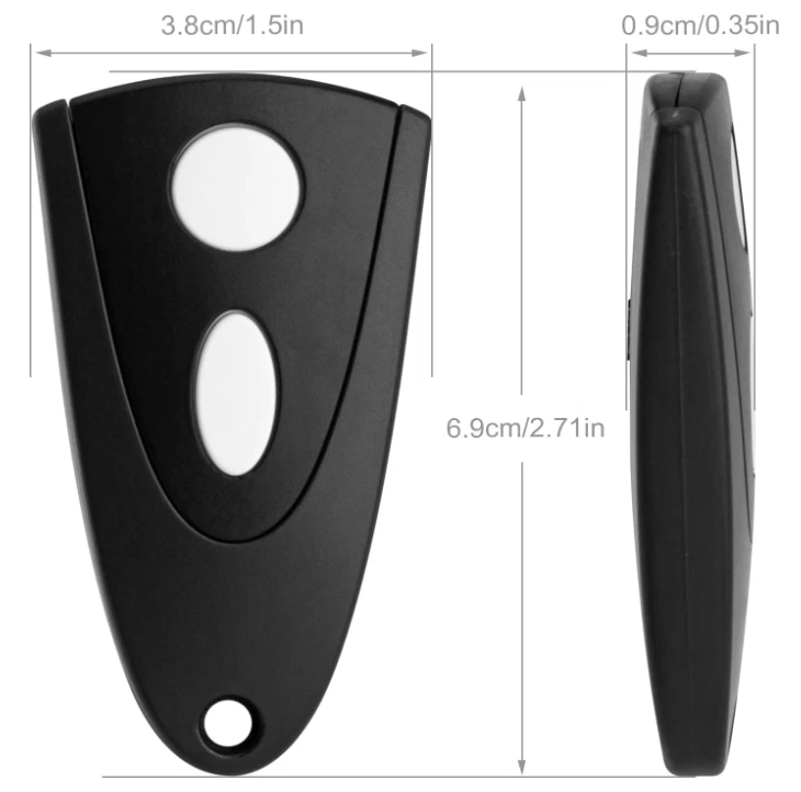2 Stück Garagentor Handsender für Novoferm Novotron 502MIX43-2/503/504，433MHz - Bild 3 von 4