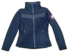 Spyder Knit Core Sweater Women Size Medium Black Full Zip Fleece Lined Jacket