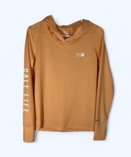 Salt Life Womens Fishing Ocean Addict Sun shirt SMALL Peach Hooded