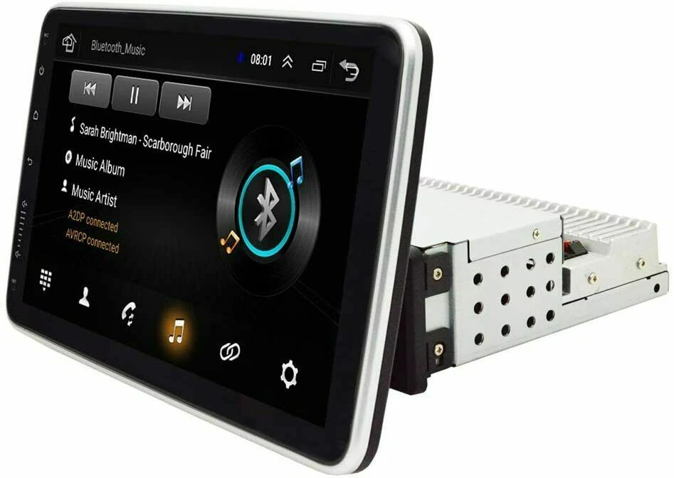 AUTORADIO ANDROID 10 POLLICI STEREO AUTO 1 DIN 2GB RAM WIFI SCHERMO ESTRAIBILE - Immagine 2 di 4
