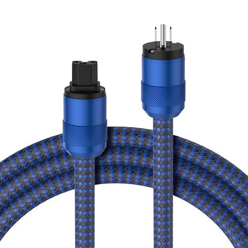 HI-End Pure Copper Cord Rhodium Plated AU/US/EU Plug HiFi Audiophile Power Cable - Afbeelding 12 van 14