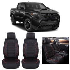 Front Car 2pcs Seat Covers Cushion Pu Leather For Toyota Tacoma Pickup 2005-2024 Front Car 2pcs Seat Covers Cushion Pu Leather For Toyota Tacoma Pickup 2005-2024