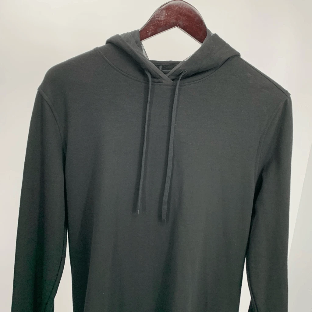 UNDERCOVER Felpa nera Victorias Secret felpa con cappuccio schiena aperta tunica lunga tg xs donna