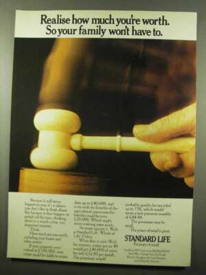 1974 Standard Life Ad - Realise How Much You're Worth