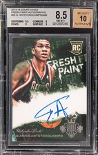 2013 COURT KINGS FRESH PAINT AUTO GIANNIS ANTETOKOUNMPO RC /499 BGS 8.5 AUTO 10