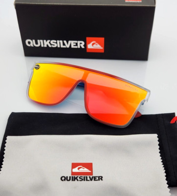 Quiksilver SciFi Shield Sunglasses USA Red White Blue Frame Orange Mirror NIB