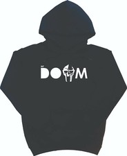 MF Doom Hoodie Doom Design with Mask Black White Print 