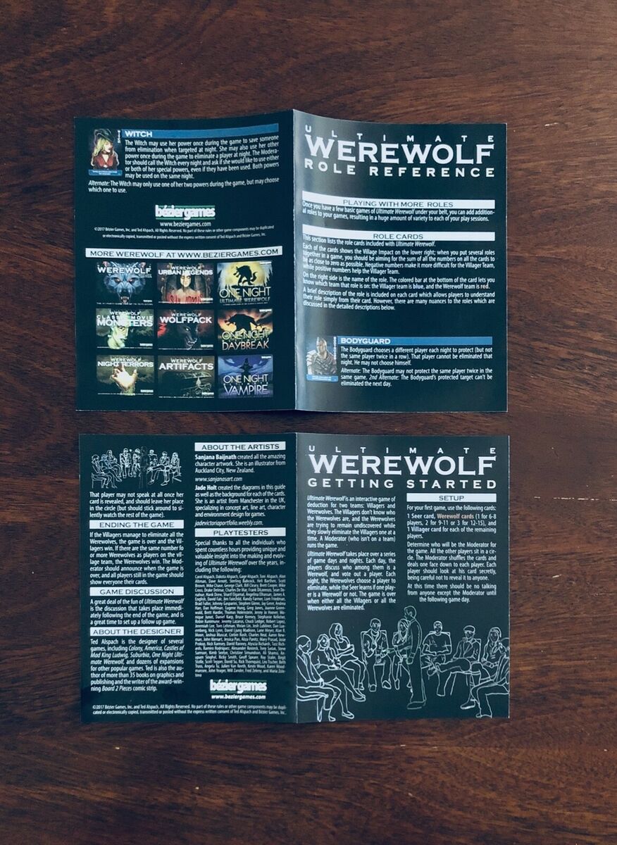 Ultimate Werewolf: Night Terrors, Board Game