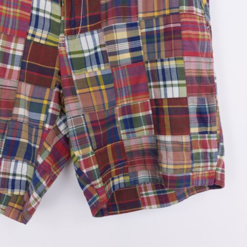 Polo Ralph Lauren Men's W38 Vintage Multicoloured Patchwork Madras Check Shorts - Picture 3 of 8