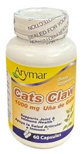 ARYMAR Cat's Claw 1000mg Dietary Supplement - Joint & Immune Support 60 Caps