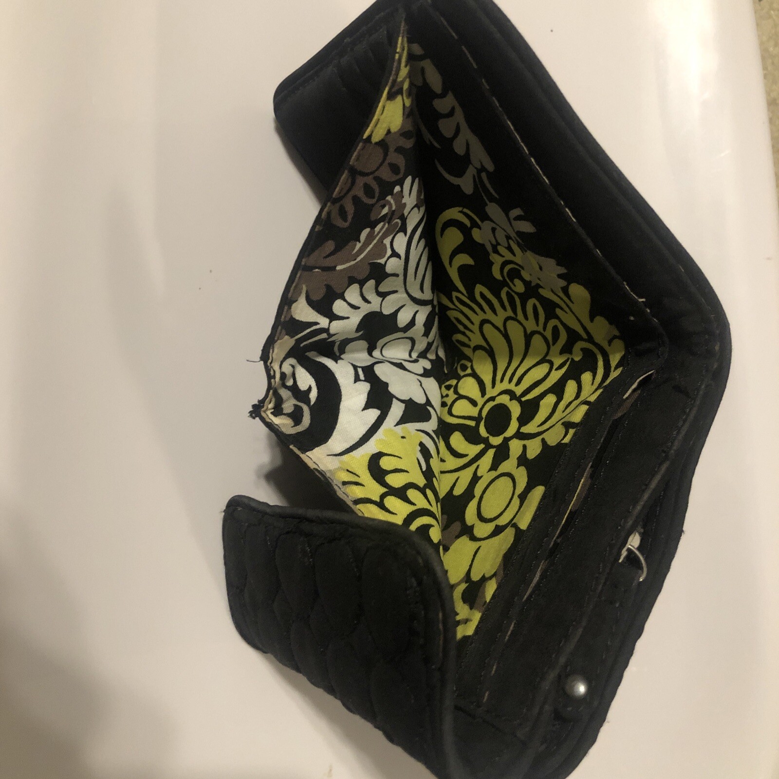 Vera Bradley black quilted wallet eBay