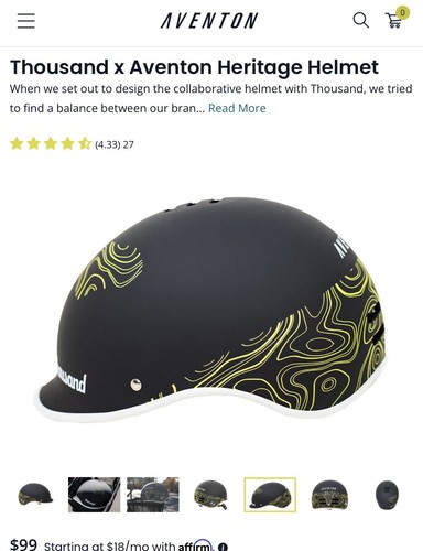 Thousand X Aventon Fahrradhelm mit Kryptonite Bügelschloss. Nagelneu, ungeöffnet im Karton