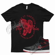 Black TP Shirt for J1 1 Zoom Comfort WMNS Bred University Red Varsity