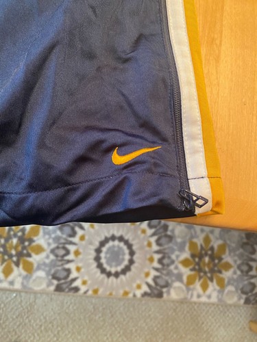 NIKE ESSENTIALS BLUE GOLD EMBROIDERED CHECK ANKLE ZIP SWEATPANTS BOYS XL 18/20 - Picture 3 of 5