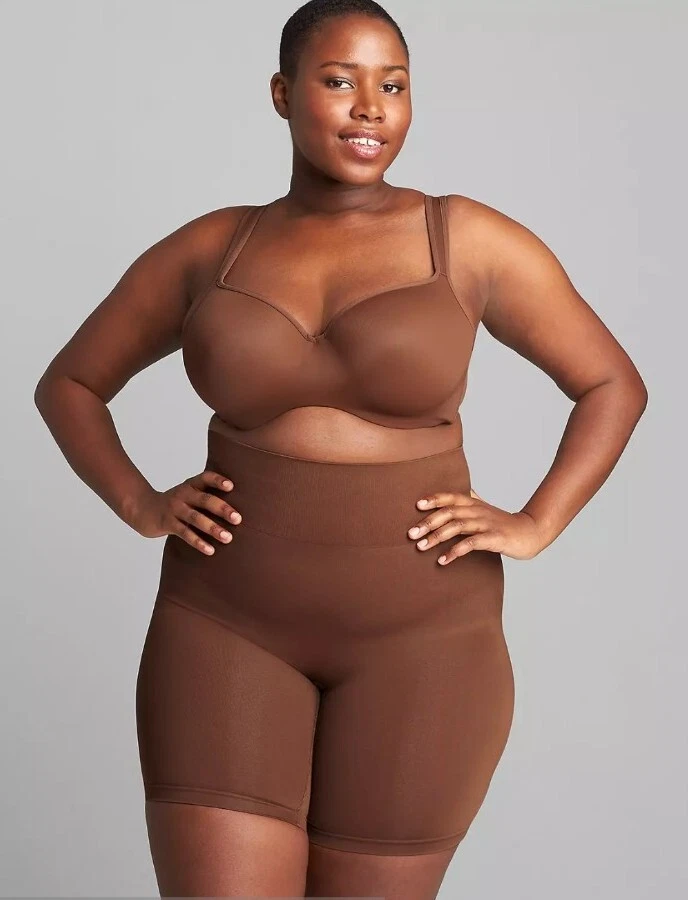 Cacique Lane Bryant The Slimmer Level 2 High-Waist Short Shaper Brown Plus  14/16