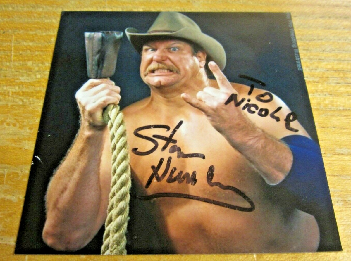 Stan Hansen Wrestler Autographed Signed 4X4 Photograph Wrestling