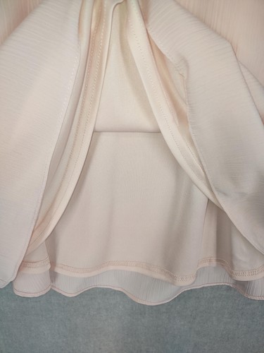 Camicetta H by Halston donna grande rosa manica a campana buco della serratura top in chiffon a strati - Foto 15 di 23