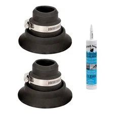 Roof Collar Repair Boot 2 Pack with Sealant Vent Flashing - Fits 1.5"-2" Pipe...