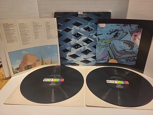 The Who Tommy Vinyl Record Albums US 2LP TRIFOLD GATEFOLD 1969 Roger Daltrey Vtg