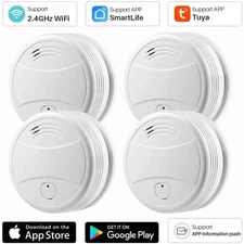 Smart Wifi Smoke Detector Sensor 80DB Alarm Fire Smoke Detector Fire Protection