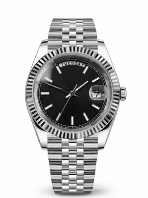 Day Mod   Steel · Black Dial · Jubilee   40mm   Automatic