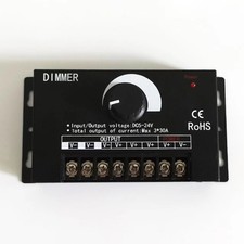 LED Light Strip Dimmer DC12V-24V PWM Dimming Controller Dimmer Knob Adjust 90A