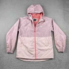 Eddie Bauer Kids Size Large Full Zip Windbreaker Jacket Two Tone Pink EUC