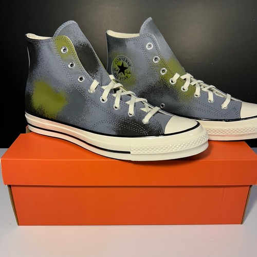Converse Chuck 70 Hi "Spray Paint" Lunar Grey/Cyber Grey Mens 11.5 A03433C - Picture 3 of 10