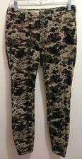 Anthropologie Pilcro Corduroy High Rise Button Fly Pants Camo Size 27
