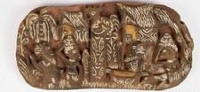 Papua New Guinea Story Board Kambot Carved Wood Relief Storyboard 20? X 9?