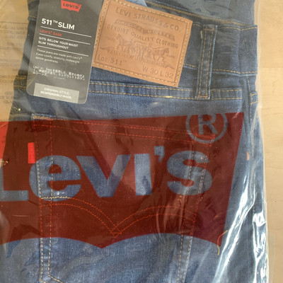 Levis 511 Slim Stretch Herren Jeans W30 L32 Dunkel Blau 