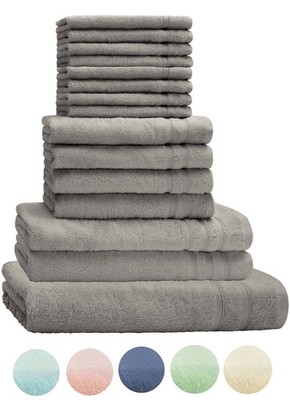 LHT Handtuch Sets Bambus Saunatücher Duschtücher Handtücher Gästetücher 15er 6er