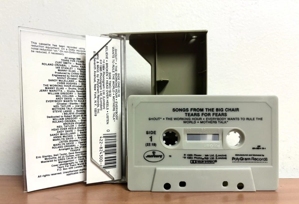 Tears For Fears Songs From The Big Chair 1985 Cassette Tape - Great Condition Foto 4 de 4