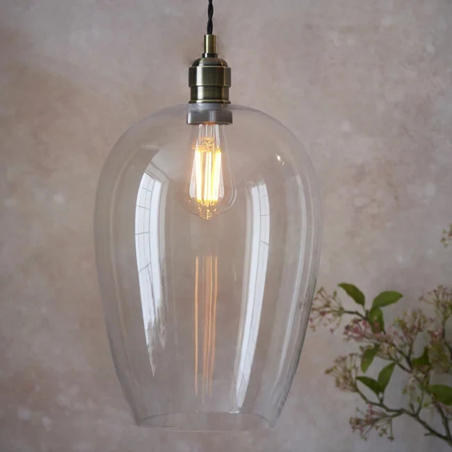 Drop 1lt Pendant Antique Brass RRP £45
