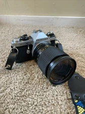 Vintage Pentax ME Super 35mm Camera,  3 Lenses, Flash, Manuals, Case and Film