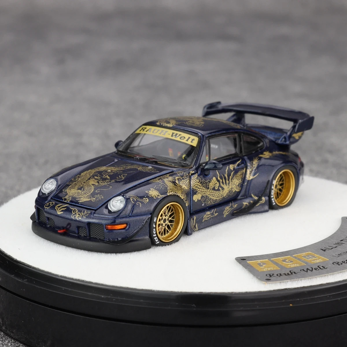 PGM 1/64 Porsche 911 993 RWB Dark Blue Chinese Dragon SPECIAL 