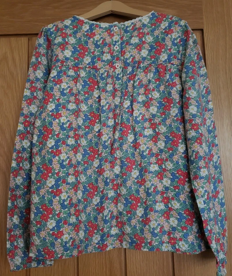 Boden Lined Cotton Floral Long Sleeved  Top - 9-10 Yrs - Excellent Condition - Image 2 of 4