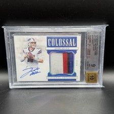 2019 National Treasures Josh Allen 2018 Rookie Game USED Patch BGS 9 10 Auto 1/1