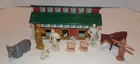 Vintage Marx Tin Litho Chicken Coop Farm Playset Farmer Cows Scarecrow Boy Ducks