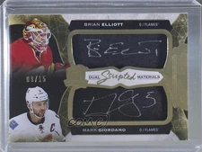 2016-17 The Cup Dual Scripted Materials /15 Brian Elliott Mark Giordano Auto