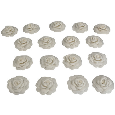 17 Chanel Authentic White Camellia Flower Stickers 3'' White Gift Wrapping
