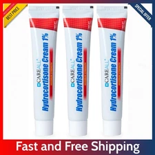 3 Ct CareAll 1% Hydrocortisone Cream – Redness & Itch Relief, 1 oz Max Strength.