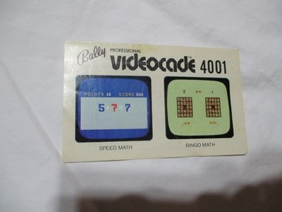 Bally Astrocade Videocade Math Blister Pack Manual less common v - Free shipping