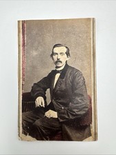 Vintage Photo Handsome Caucasian Man Dressed In Nice Suit In New York CDV