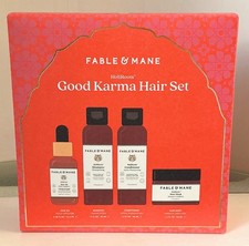 Fable and Mane HoliRoots Good Karma Hair Set - shampoo conditioner oil mask