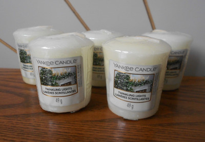 TWINKLING LIGHTS kleine 45g Votivkerze x5 YANKEE CANDLE eingestellt, ausgemustert