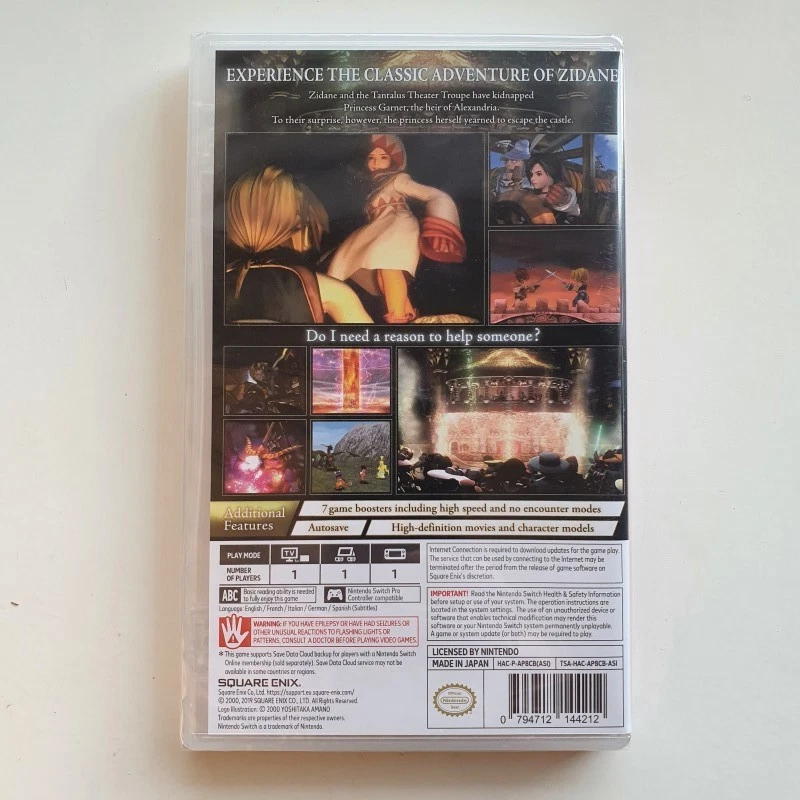 FINAL FANTASY IX NINTENDO SWITCH Physical Game In EN-FR-IT-DE-ES NEW FF9 RPG SQU - Photo 3/4