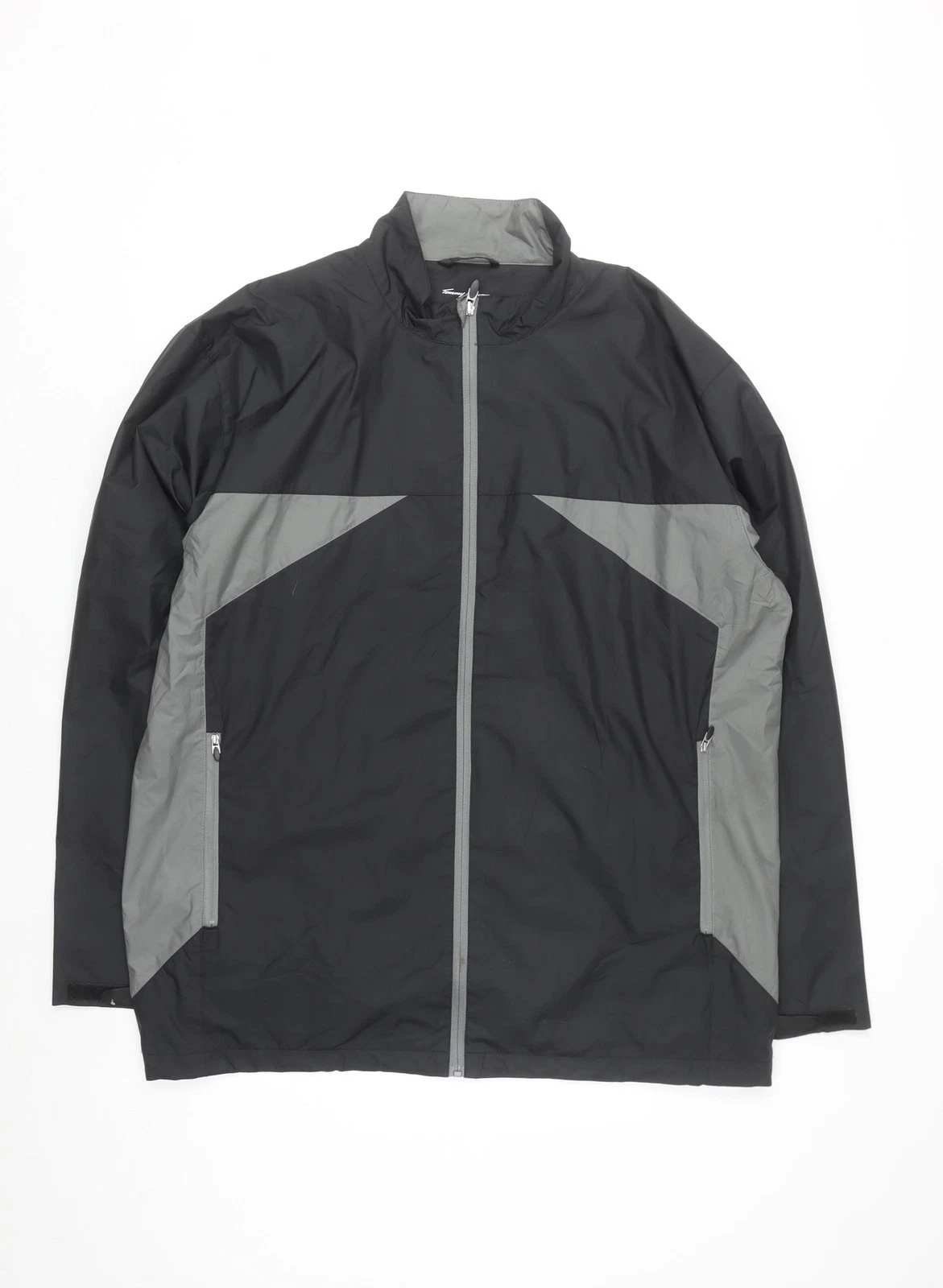 Tommy Armour Men's Black Grey Windbreaker Jacket Size L Polyester