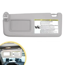 Left Driver Side Gray Sun Visor W/ extension Mirror for Toyota RAV4 2013-2018